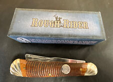 Rough Rider Collectable Knife ONE ARM JACK Saw Cut Bone Handled Folding Knife picture