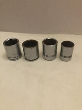 Vintage Proto Williams Husky Socket Lot All Made In Use Half Inch Drive 6 And 12 picture