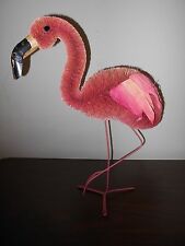 UNIQUE MID CENTURY PINK FLAMINGO MADE FROM BRUSH MATERIAL - A GOTTA SEE picture