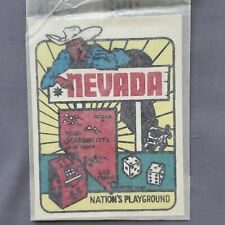Vintage Nevada Souvenir Travel Decal Window Luggage 50s 60s Nations Playground picture