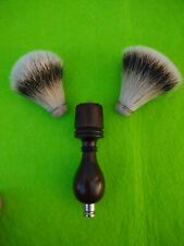 Antique/Vintage Walnut Shave Brush With Two 16mm Silver Tip Badger Knots  picture