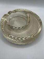 VTG 80s Iittala Concentric Circle Glass Ashtray Finland Scandi Paperweight MCM picture