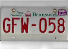 NEW BRUNSWICK passenger 2011 license plate 