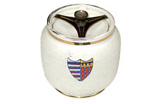 Vtg MACINTYRE BURSLEM TOBACCO Jar Humidor W/ Pembroke Coat of Arms Excellent picture