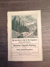 Vintage Zugspitze Mountain via the Bavarian Zugspitz Railway Map picture