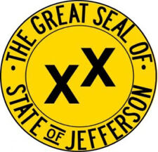 State of Jefferson 2 inch Window Bumper Sticker picture