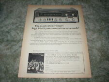 Vintage  1968 Fisher 700-T Stereo Receiver  High Fidelity Ad 8 x11