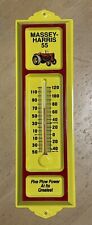 MASSEY - HARRIS 55 TRACTOR METAL THERMOMETER Five Plow Power USA - Old Stock picture
