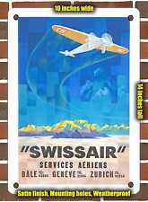 METAL SIGN - 1931 Swissair air services - 10x14 Inches picture