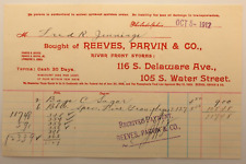 Antique Reeves, Parvin & Co. Receipt of Payment Philadelphia 1912 picture