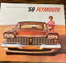 Vintage 1959 Plymouth Car Sales Dealer Brochure ~ Automobile picture
