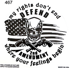 Defend The 2nd Amendment..1789....Truck Decals Sticker  (4 Pack) #467 picture