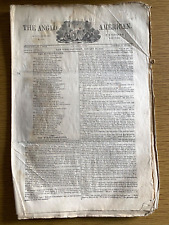 1846 Jan 10 - ANTIQUE NEW YORK CITY NEWSPAPER news & politics THE ANGLO AMERICAN picture