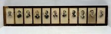 Antique Framed Panoramic Family Photograph Father Mother and 9 Sons, Howell, MI picture