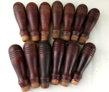 Lot of 13 Cherry Wood Wooden Tool  Handles Unused From An Old Woodworking Shop picture