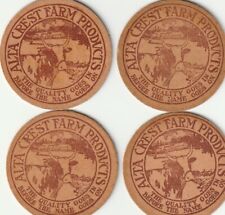 LOT OF 4 MILK BOTTLE CAPS. ALTA CREST FARMS. SPENCER, MA. DAIRY picture