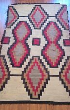 Antique Navajo Handwoven Native American Indian Rug Wool Blanket Carpet 5'x8' picture