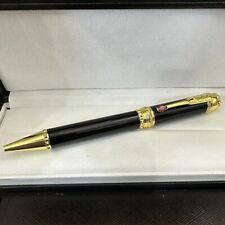 Luxury Patron of Arts Burgess Series Bright Black + Gold Clip Ballpoint Pen picture