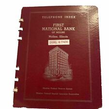 1952-53 First National Bank of Moline  Illinois Personal Telephone Index NOS picture