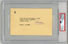 Enzo Ferrari ~ Signed Autographed Typed Note ~ PSA DNA Encased picture