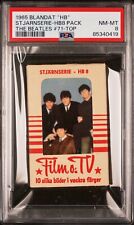 1965 Dutch Gum PACK  #71 THE BEATLES.  GRADED  12 CARD  PACK PSA 8  POP 2 picture