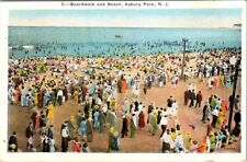 Vintage Postcard -Boardwalk and Beach, Asbury Park, New Jersey unposted picture