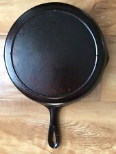 Vintage Unmarked Cast Iron No. 7 Cast Iron Skillet w/ Heat Ring 10” Restored picture