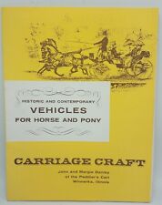 VINTAGE 1959 CARRIAGE CRAFT Vehicles for Horse & Pony Catalog - Wagons  picture