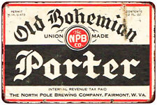1934 Old Bohemian Porter Vintage LOOK reproduction Metal sign picture