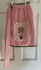 Vintage Pink  And  check  Half Apron picture
