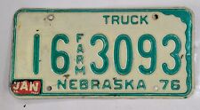 1976 NEBRASKA Vintage Farm Truck License Plate ~ 16 3093 ~  🔥FREE SHIPPING🔥 picture
