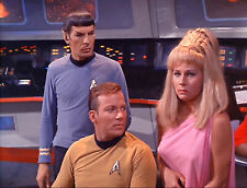 1966s STAR TREK: CHARLIE X Spock, Kirk & distraught Yeoman Rand color 8x10 scene picture