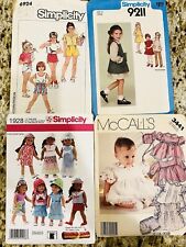 Simplicity McCall’s Vintage Sewing Patterns Four Piece Lot Girls Infant Dresses picture