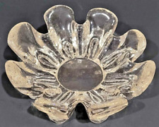 Vintage Textured Glass Flower Bowl Ashtray picture
