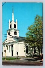 Rowley MA-Massachusetts, First Congregational Church, Religion Vintage Postcard picture