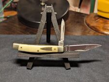 Vintage SCHRADE 33WB WHITE BONE TRAPPER Pocket Knife Closed: 3.25” No Rust picture