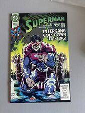 Superman Comic Book Oct 1991, DC #60 VF+ 8.5 Intergang Goes Down Fighting Vtg picture