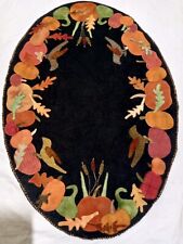 Antique hand woven patchwork crazy Quilt oval shape item150 picture