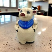 Vintage Shawnee Smiley Pig Cookie Jar Blue Bandana 1940s See Pictures For Paint picture