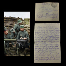 RARE 18th Infantry Division German Soldier's 1916 Handwritten Trench Letter picture