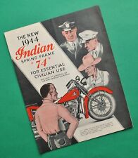 Antique Vintage 1944 Indian Motorcycle Brochure 