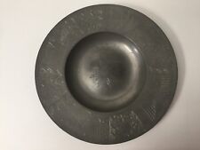 Vintage A.S.N Schreiner Nabburg Germany Pure Pewter Charger, 13 3/4