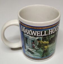 Vintage Maxwell House 12 Oz Cup Firehouse And Snow Shovling picture