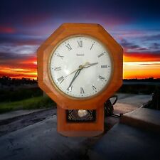 United Wooden Wall Clock Vintage Mid Century Modern MCM Octagon Electric Video  picture