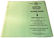 SEPTEMBER 1974 SCL SEABOARD COAST LINE SAVANNAH DIVISION EMPLOYEE TIMETABLE #1 picture