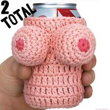 SET OF 2  Nana's Boobie Knitted Beer Can Bottle Drink Cooler Holder - Big Mouth picture