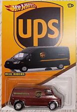 Brown Super Van Custom Hot Wheels Car w/ Real Riders UPS Series picture