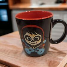 Disney Pixar COCO Black Coffee Mug Cup Red Inside Sugar Skull Miguel NEW picture
