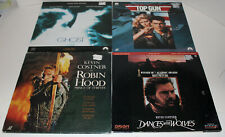 4 Laser Disc Movie Lot Top Gun Ghost Robin Hood Dances with Wolves picture