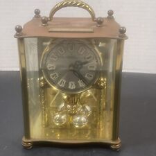 Hamilton Brass Carriage Anniversary Clock, Ornate Face, Quartz, Glass picture